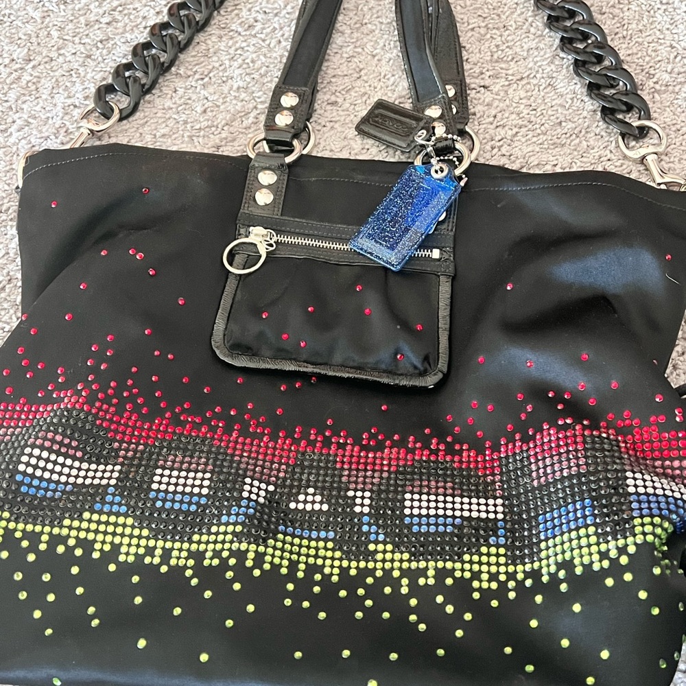 Coach bedazzled purse